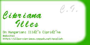 cipriana illes business card